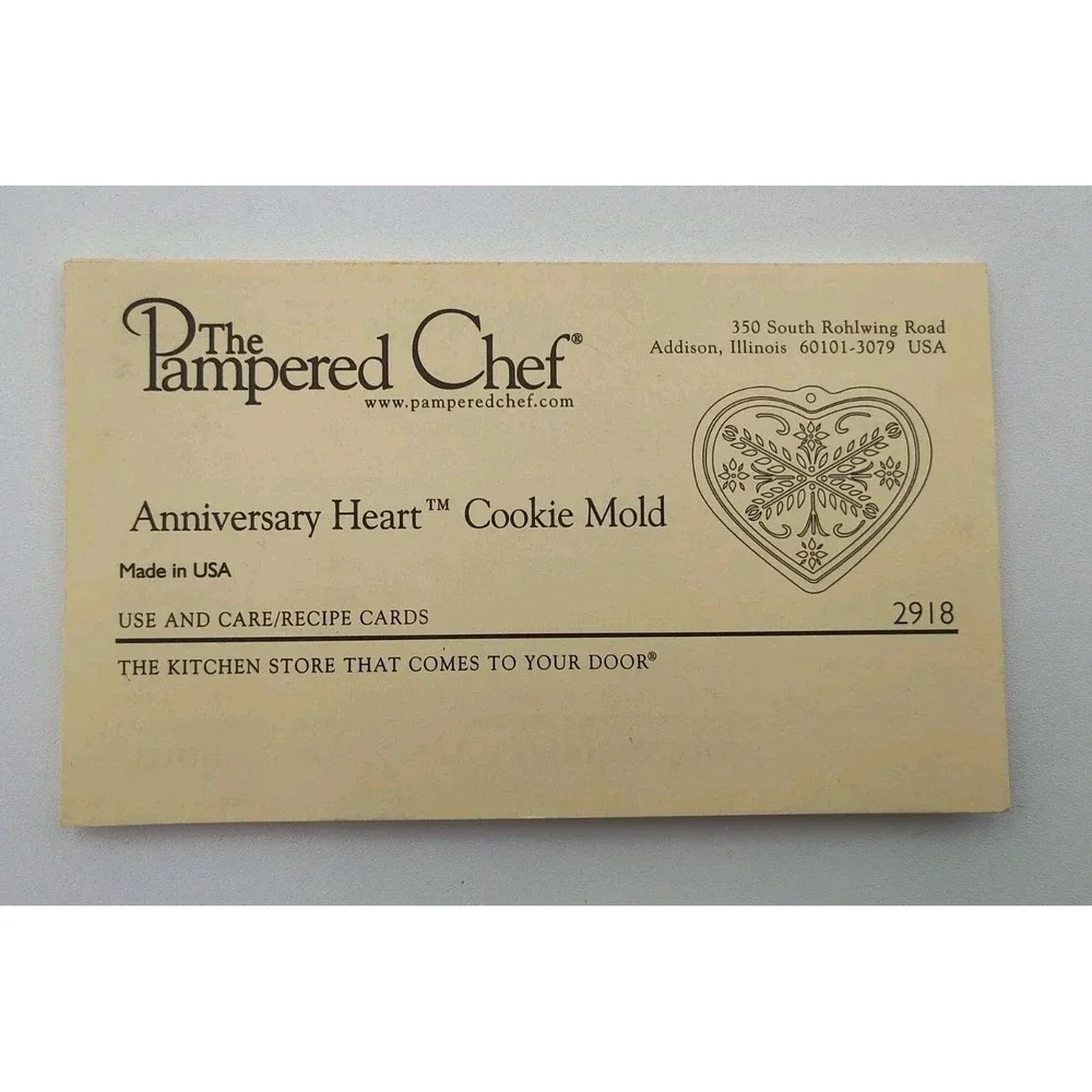 Pampered Chef 96' GARDENS OF THE HEART Clay Mold SEE‎ PICS NOT USED